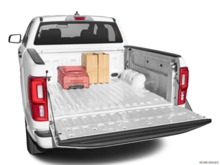 2023 ford ranger cargo area with stuff