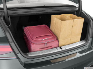 2023 genesis g90 cargo area with stuff