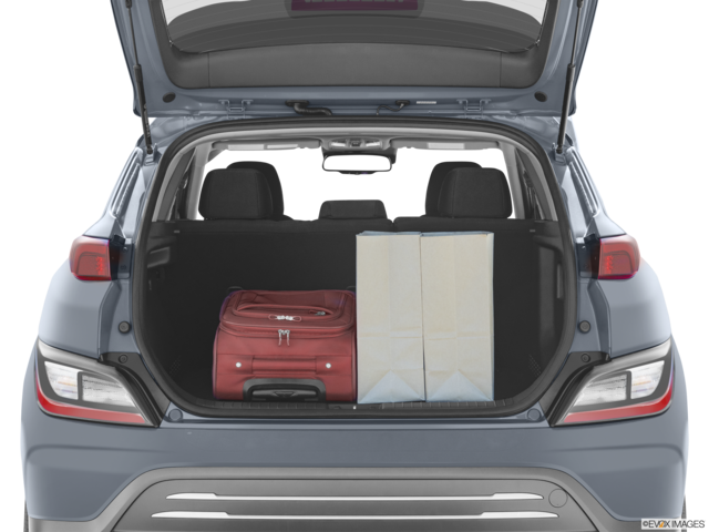 2023 hyundai kona-electric cargo area with stuff