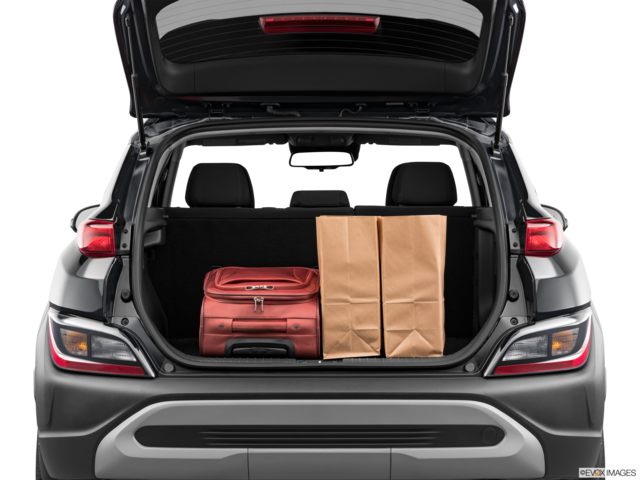 2023 hyundai kona cargo area with stuff
