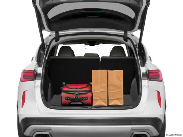 2023 infiniti qx50 cargo area with stuff