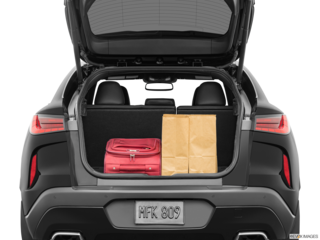 2023 infiniti qx55 cargo area with stuff