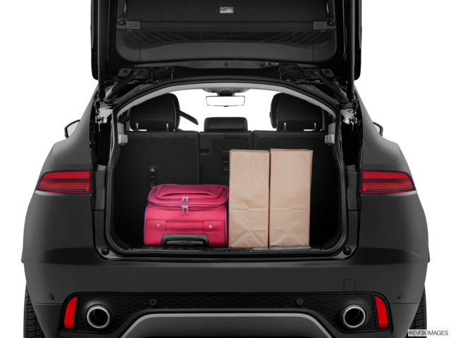 2023 jaguar e-pace cargo area with stuff