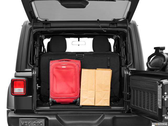 2023 jeep wrangler cargo area with stuff