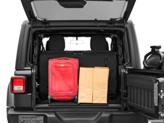 2023 jeep wrangler cargo area with stuff