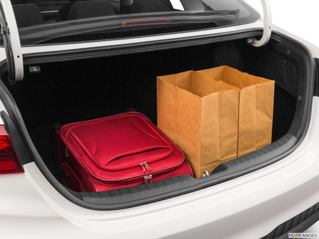 2023 kia forte cargo area with stuff