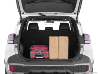 2023 kia sportage cargo area with stuff