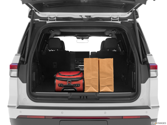 2023 lincoln navigator-l cargo area with stuff
