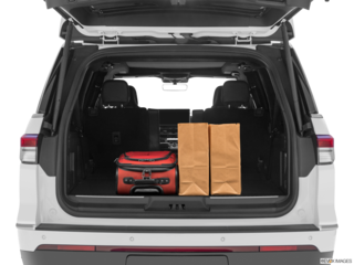 2023 lincoln navigator-l cargo area with stuff