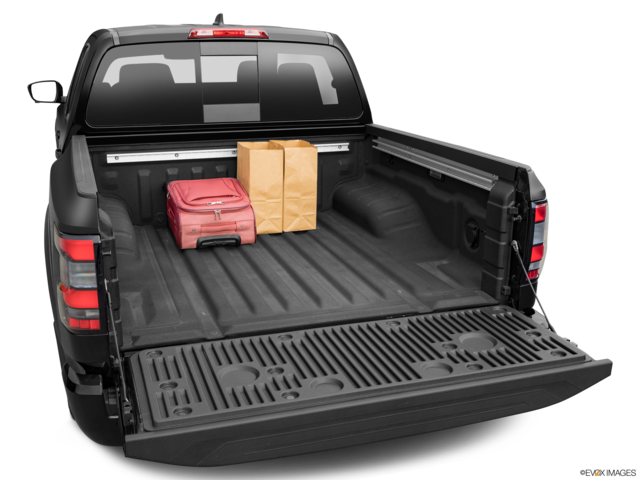 2023 nissan frontier cargo area with stuff