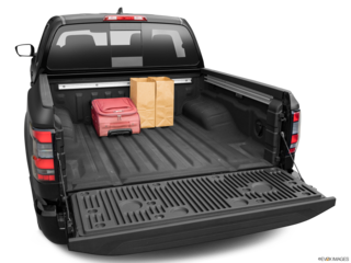 2023 nissan frontier cargo area with stuff