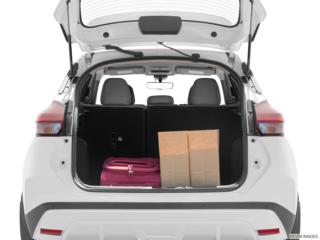 2023 nissan kicks cargo area with stuff