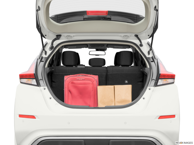 2023 nissan leaf cargo area with stuff