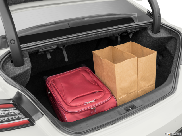 2023 nissan maxima cargo area with stuff