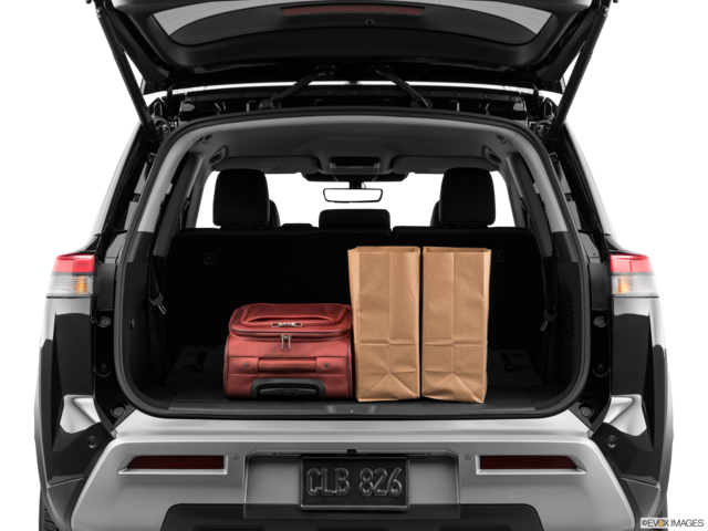 2023 nissan pathfinder cargo area with stuff