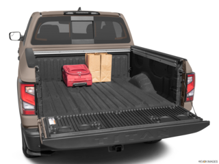 2023 nissan titan cargo area with stuff