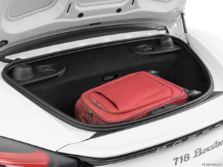 2023 porsche 718-boxster cargo area with stuff