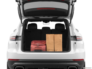 2023 porsche cayenne cargo area with stuff