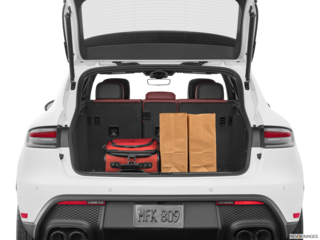 2023 porsche macan cargo area with stuff