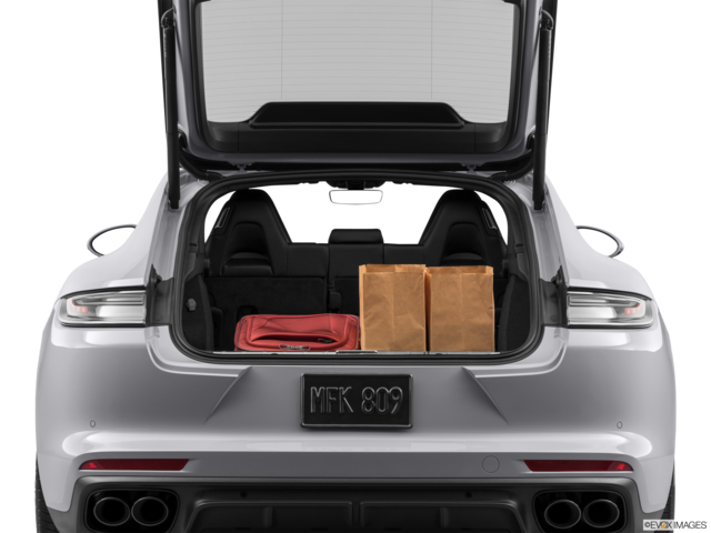 2023 porsche panamera cargo area with stuff