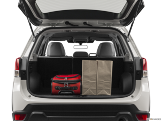 2023 subaru forester cargo area with stuff