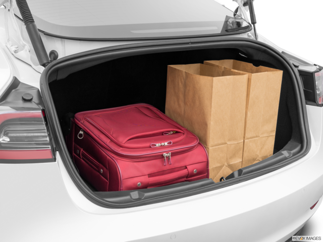 2023 tesla model-3 cargo area with stuff