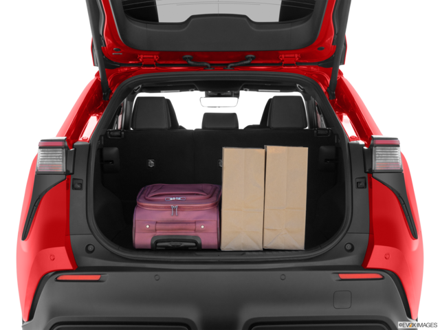 2023 toyota bz4x cargo area with stuff