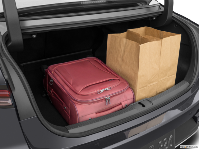 2023 toyota crown cargo area with stuff