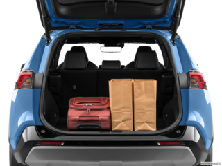 2023 toyota rav4-hybrid cargo area with stuff