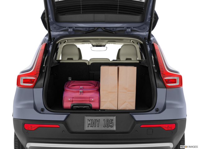 2023 volvo xc40 cargo area with stuff