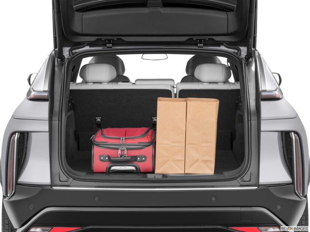 2025 cadillac lyriq cargo area with stuff
