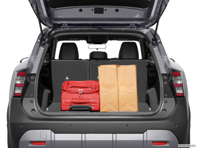 2025 nissan kicks cargo area with stuff